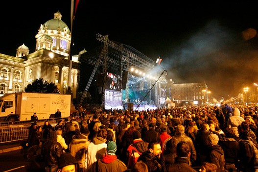 Doček 2012 – Beograd, plato ispred Doma Narodne Skupštine